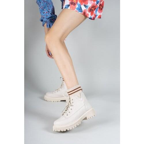 Riccon Beige Women 'S Boots 0012180 'Turkish' Quality 2021 Fashion Design Season Comfort Fast Shipping