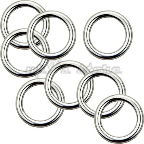 10PCS 3x15MM Forged AISI 316 Stainless Steel Welded Round Ring Boat Hardware Rigging Hardware