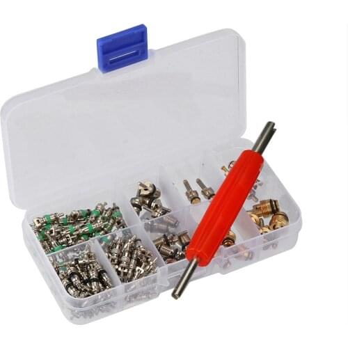 135 Pcs Assortment A/C Shrader Valve Core R134 Kit Of 11 Kinds Of AC Valves HVAC TJ