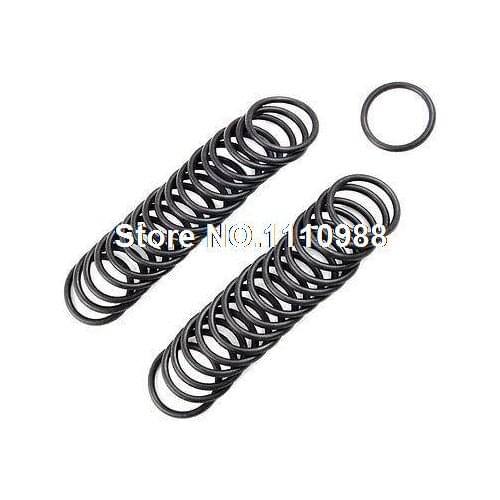 50 Pcs Black Nitrile Rubber O Ring Grommets Seal 20mm x 25mm x 2.5mm