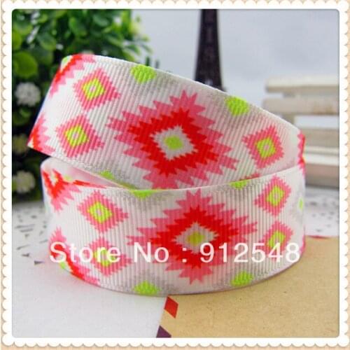 7/8''(22mm) geometric patterns Series printed ribbon Polyester Grosgrain cartoon ribbon gift packa DIY accessories,WM1647