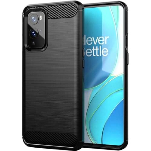 Shock Absorption Cover Soft TPU Anti Scratch Carbon Fiber Design Back Case For Oneplus 9 / Oneplus 9 Pro