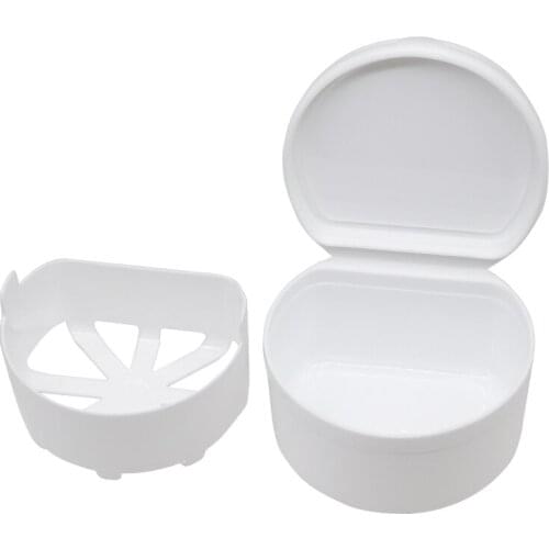 Dental Teeth Storage Box Denture Bath Box Case Oral Tooth Care Tools False Teeth Holder Cleansing Storage Tooth