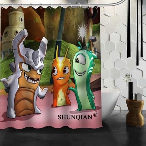 ShunQian Slugterra Shower Curtain Funny Curtain For Bathroom Waterproof Polyester Fabric Eco-Friendly Bath Curtain Gift