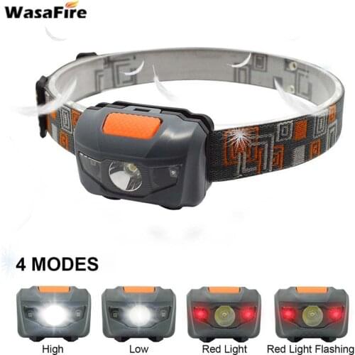 Powerful 2pcs/lot XPE Q5 LED Head Lamp 4 Modes Frontal Flashlight White Red Light Forehead Torch Waterproof Headlamp For Camping