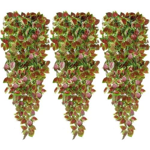 LUDA 3 Pack Artificial Hanging Plants 3.6Ft Fake Ivy Plants Fake Hanging Plants Fake Leaves Greeny For Wedding Indoor Outdoor