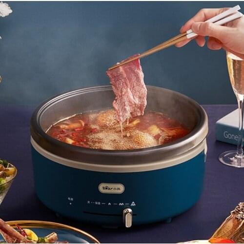 Hotpot Pot 4L Large Capacity Induction Cooker Hot Pot Electric Household Skillet Slow Fried Steak Bear/DHG-P40C1