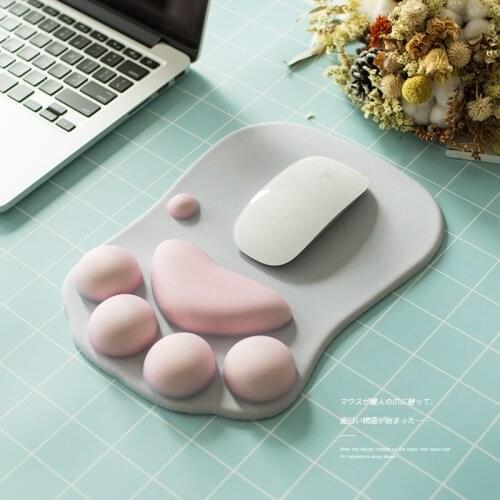 Cute Cat Paw Mouse Pad Anti-Slip Silicone Mice Mat PC Laptop Computer Office Comfort Wrist Rest Support Gaming Accessory