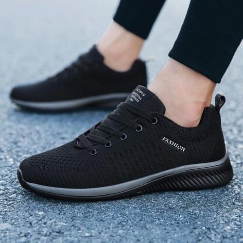Large Size Summer Breathable Sports Sneakers Mens Running Shoes Women Sport Shoes Male Black Footwear Jogging Sho of Hombr D-513