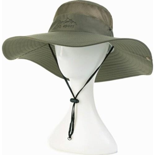 Summer Sunshade Sunhat Male Outdoor Sunscreen Hat Man Cool Breathable Anti-ultraviolet Sun Protection Fishing Climbing Cap H7271