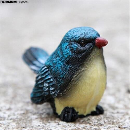 Lovely birds fairy garden gnome resin crafts 1pc cute artificial owl figurines miniatures decorations accessories