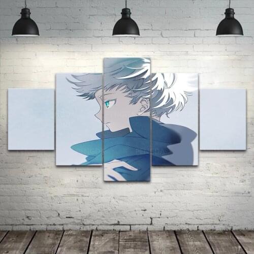 Modular 5 Panel Gojo Satoru Canvas Painting Wall Art Anime Poster HD Prints Jujutsu Kaisen Picture Home Decor Bedroom Framework
