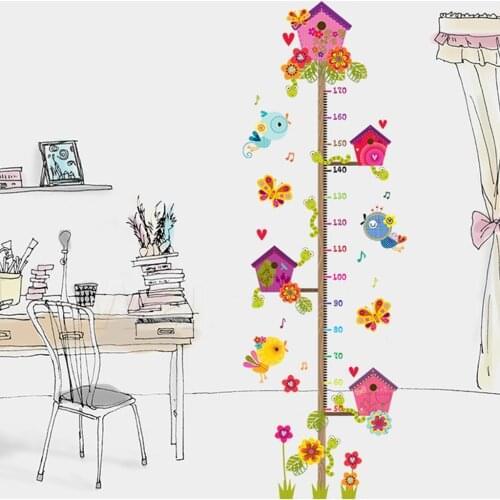 KAKUDER Wall stickers cartoon color pattern Childrens height Wall Stickers Art PVC Mural Decal kids Room adesivo de parede 2020