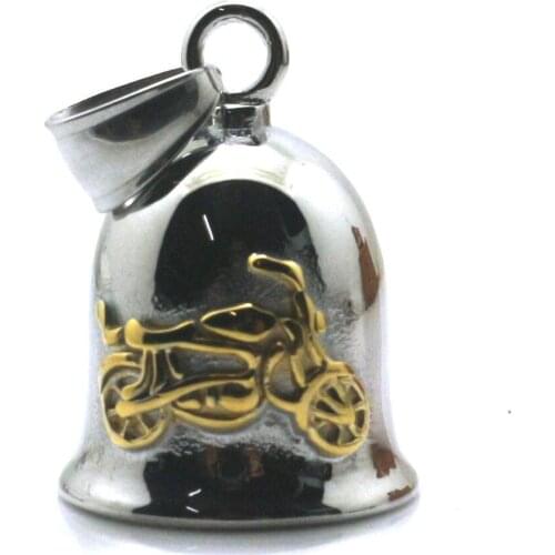 316L Stainless Polishing Cool Motorcycle Biker Jingle Bell Pendant