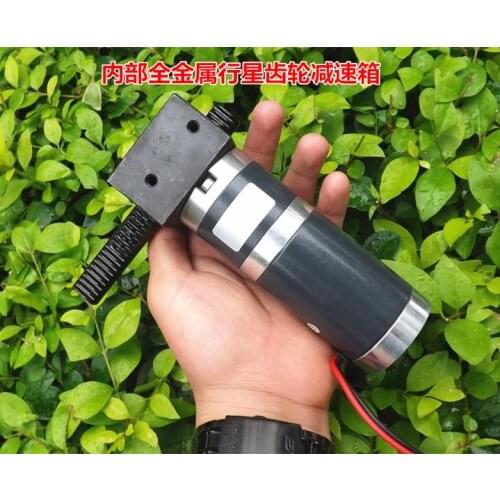 DC12V 48W Linear Speed Reducer Motor Rack Motor Planetary Deceleration Motor Pushrod Speed Regulator Motor