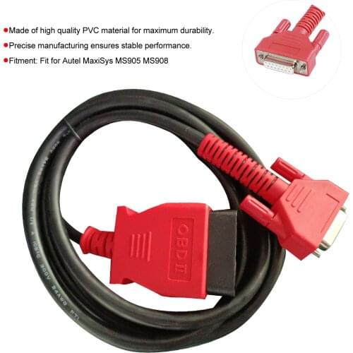 PVC Scanner Main Test Data Cable OBD2 Cord Replacment Fit For Autel MaxiSys MS905 MS908