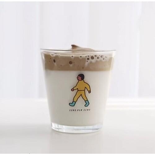 Ins Korean cartoon character glass water cup couple cup gargle cup brush tooth cup coffee cup beer wine cup