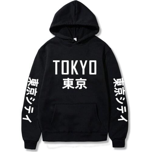 Japanese Hip Hop Hoody Harajuku Tokyo printing Men Women Casual Pullover Sweatshirts 2021 Fashion Hot Hoodies Dropshipping