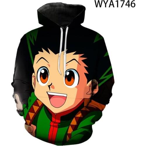 Japanese Anime Funny Killua Eyes Killua HxH Hoodies 2021 Winter Japan Style Hunter X Hunter Sweatshirts Streetwear for Women/men