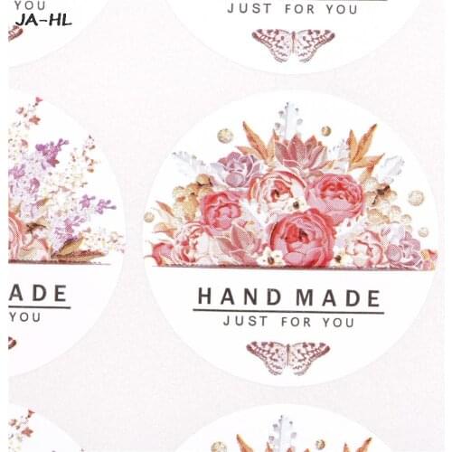 Hand Made Colorful Round Flowers Butterfly Sticker Labels Food Seals Stationery Stickers 54pcs(6 Sheets) New
