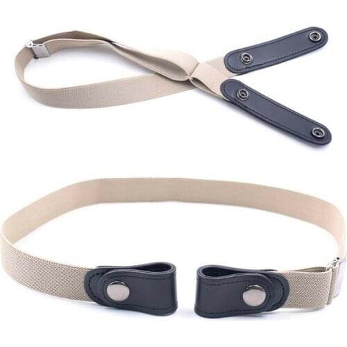 Womens Adjustable Buckle-Free Elastic Belts Invisible Belt for Jeans No Bulge Hassle Band
