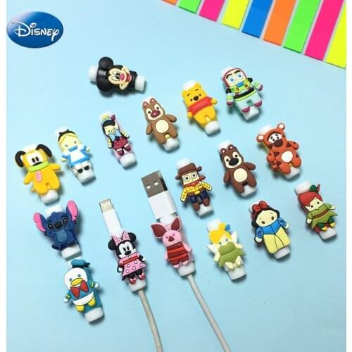 100pcs Disney USB Cable Protector Data Line Cord Protector Protective Case Cable Winder Cover For iPhone Android Charging Cable