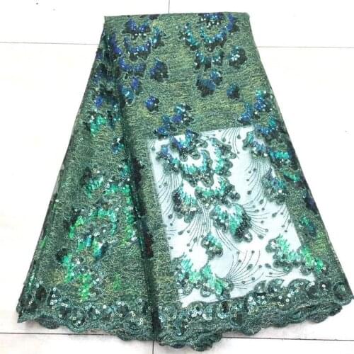 2020 Purple African Sequins Lace Fabric For Wedding Dress green High Quality French Lace Fabric Fashion Nigerian Lace Fabric