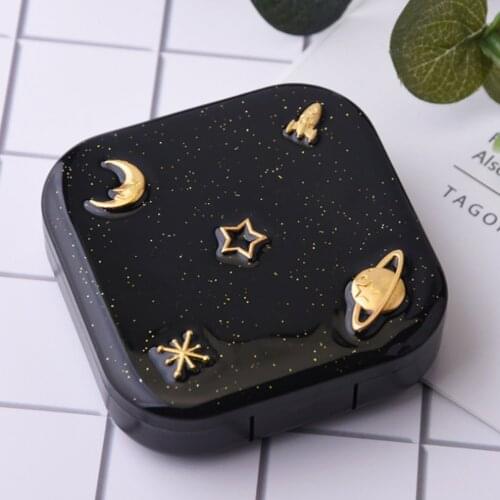 Alice Starry Contact Lens Case Portable Contact Lens Case Box Holder Container Outdoor Travel Contact Lenses Box