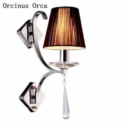 American modern concise crystal wall lamp living room corridor bedside lamp European creative personality LED coffee wall lamp