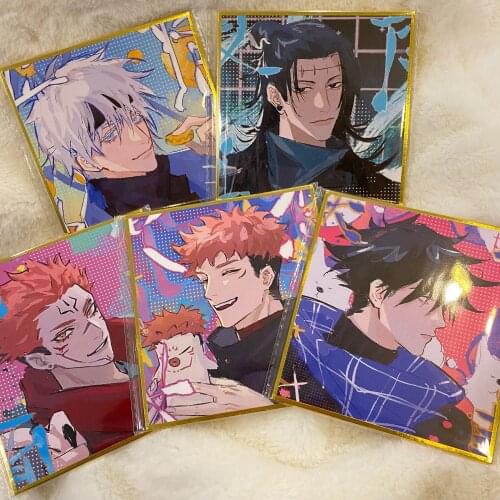 Anime Jujutsu Kaisen Gojou Satoru Getou Suguru Fushiguro Megumi Itadori Yuuji Ryoumen Sukuna Shikishi Colored Paper Sa