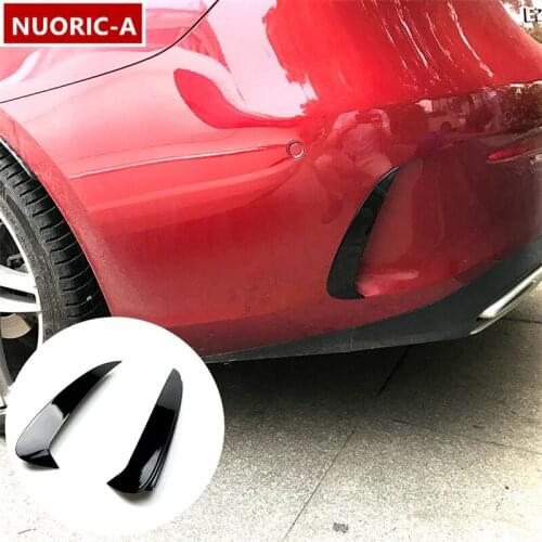 Car Styling Rear Bumper Grille Slats Spoiler Flap Wing Decoration Cover Trim For Mercedes Benz E Class Coupe C238 2016-2019