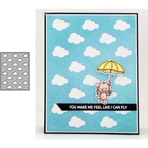 White Cloud Background Metal Cutting Dies for Scrapbooking Mold Cut Stencil Handmade DIY Card Make Mould Model Craft Decoration