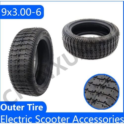Tubeless Tyres 9x3.00-6 Vacuum Tires 9 Inch Road Tires for Electric Scooter 6 Inch Wheel Hub Motor Use Tyres