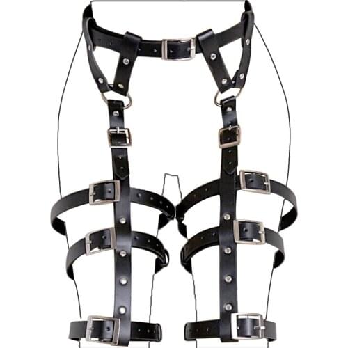 PU Leather Bondage Gear Sex Toys for Woman Fetish Adult Games Flirt Clothes Erotic Sex Products