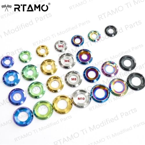 Titanium Countersunk Washer M6 M8 M10 Ti Spacer Gasket for Bicycle Motorcycle Car Parts