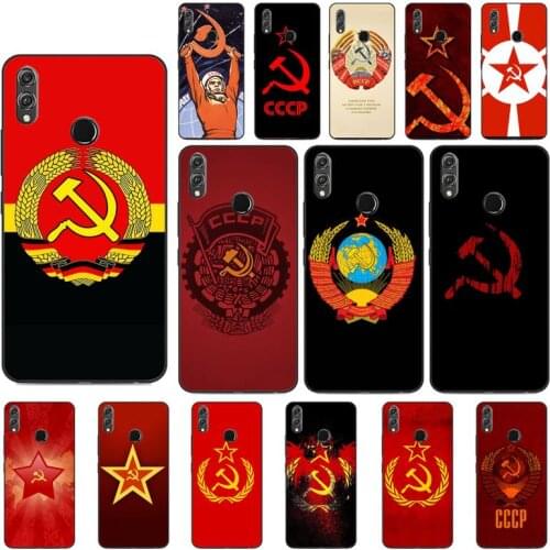 Yinuoda Soviet Union USSR Flag Phone Case for Huawei P20 30 Lite Honor 8A 8X 10 10Lite 10i 20i 7C Y5 Y6