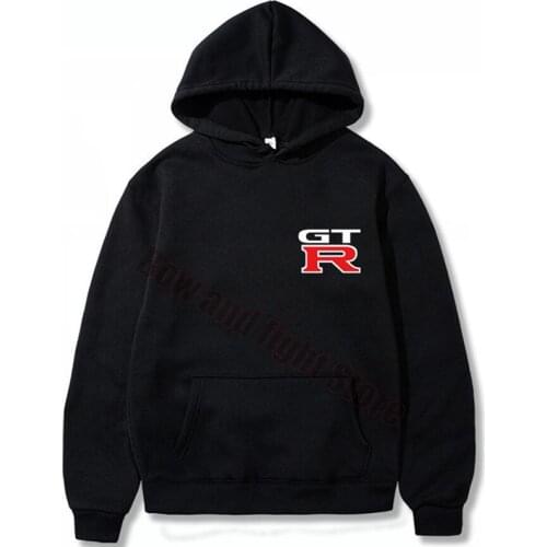 Black GTR Mens Brand Auto Fashion Brand Mens Hoodies Spring Autumn Male Casual Car Women Sweatshirt Hoody Tops S-3XL