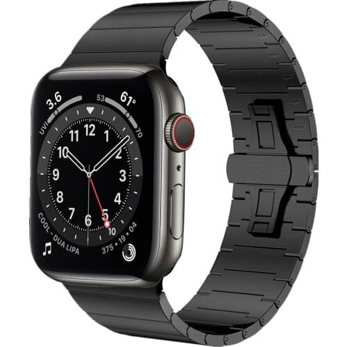 Business Strap for Apple Watch Band Series 6/SE/5/4 40mm 44mm Upgraded Version Stainless Steel Metal Bracelet iWatch 3 38mm 42mm