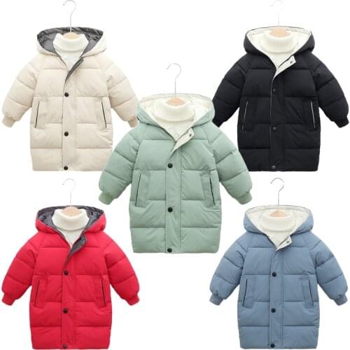 Older Children Girls Jacket Autumn Winter Keep Warm Thicken Christmas Coat Hooded Zipper Fashion Princess Outerwear Kids Clothes