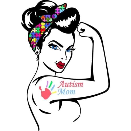 Fuzhen Boutique Decals Exterior Accessories Autism Mom Proud Car Sticker Creative Waterproof Decal Laptop Motorcycle Decoration