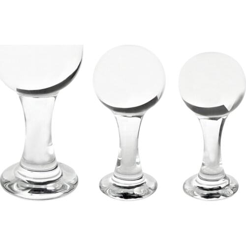 IKOKY Crystal Glass Female Masturbation Erotic Prostate Massage Sex Toys for Women Anal Plug Vagina Ball