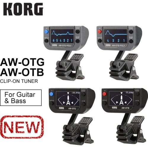 Korg AWOTG AWOTB AWOTG-POLY AWOTB-POLY Polyphonic Clip-on Guitar Tuner Bass Tuner 0.1 cents Tuner For Guitar, Bass