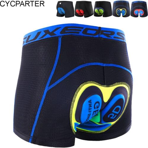 Mens Cycling Underwear Shorts 5D Padded Bike Bicycle MTB Liner Shorts Quick Dry Bike Shorts Cycle Shockproof Cycling Underpant