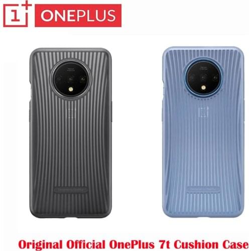 100% New Original Official OnePlus Cushion Bumper Case For OnePlus 7T Genuine Protective Case Back Skin Full Cover Case