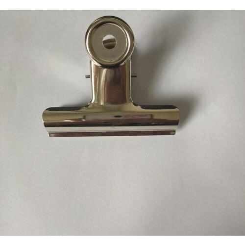 Office supplies stainless steel strong circular steel clip 75MM long invoice clip wholesale