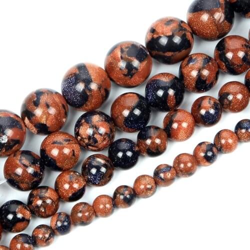 Wholesale 4-12mm Natural Stone Beads Loose Round Sand Stone Beads For Jewelry Making DIY Charm Bracelet Necklace Handmade