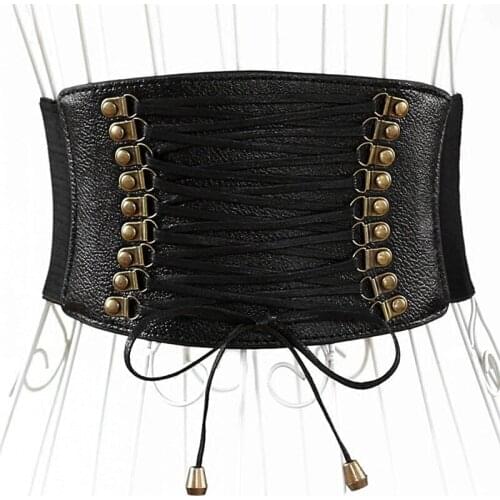 Luxury brand feminine charm belt metallic buckle statement belt Ladies fashion elastic fringed obi obi dress belt