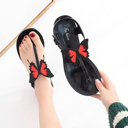 Butterfly Decorated Women Sandals New Summer Beach Vacation Holiday Female Jelly Shoes Non-slip Waterproof Sandalias De Mujer