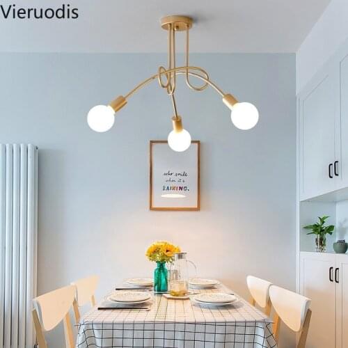 Nordic LED Ceiling Light Retro Curved Tube lamp Industrial Style Living Room Dining Room Bedroom Restaurant Lighting