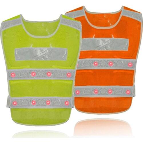 LED Light Reflective Vest Traffic Security Cloth Safety Jacket For Night Cycling Motorcycle Bicycle Driver Flash Blinker